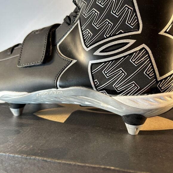 Under Armour C1N Cam Newton Football Cleats Black Mid Men\'s Size 10.5 New main image 8